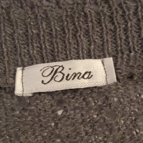 Girls Crochet/Knit Bolero Shrug Size 8-10: Charcoal/Gray - Picture 4 of 5